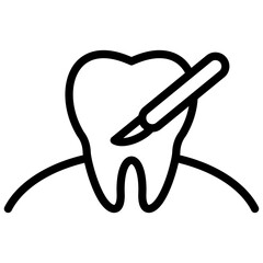 oral surgery  line icon