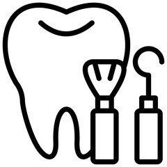 preventive dentistry line icon