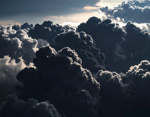 Naklejka premium thick black clouds