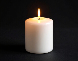 Burning candles on dark black background