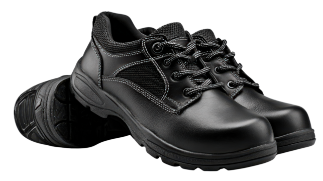 Black leather glove holding a smartphone background isolated on a Transparent background, PNG file. - Powered by Adobe