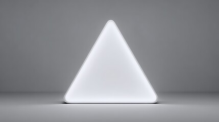 Glowing Triangle Display Stand with 3D Render.