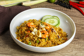 Asian Fried rice with seafood