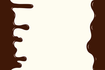 Abstract brown chocolate border frame vector illustration
