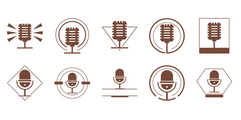 Vintage Podcast Logo Icon