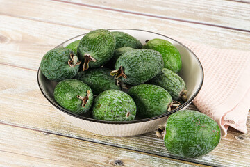 Sweet ripe juicyfruit feijoa