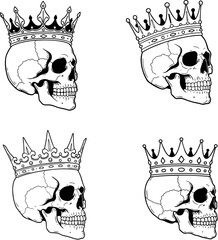 Skull King with Crown Set