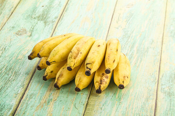 Mini yellow banana fruit heap