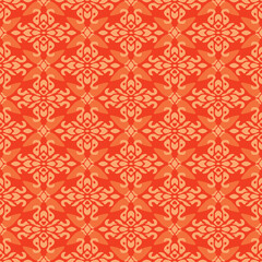 Japanese Luxury Star Flower Mosaic Vector Seamless Pattern