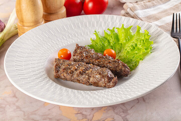 Hot beef kebab minced meat
