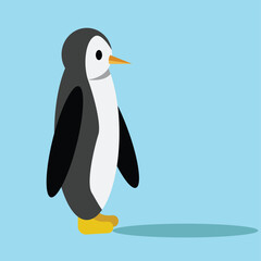 penguin side view vector design clean and unique latest simple illustration