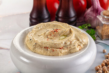 Chickpea vegan hummus dip spread