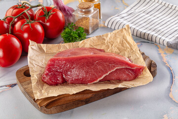 Raw beef meat fillet piece