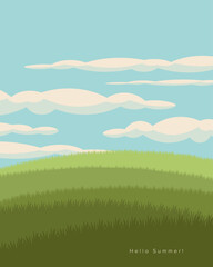 Summer poster hello summer mood banner