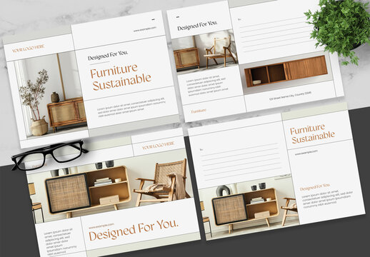 Beige And Black Furniture Postcard