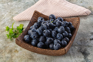 Sweet juicy ripe blueberry heap