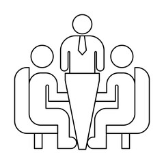 Team Meeting & Group Discussion Icon