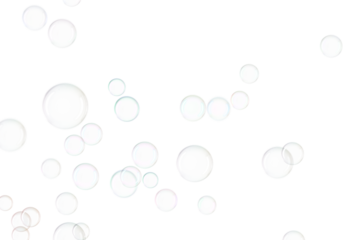 Transparent soap bubble overlay effects pattern