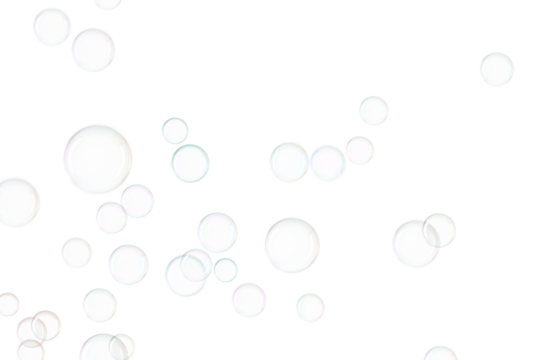 Transparent soap bubble overlay effects pattern