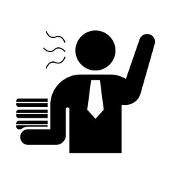 Dizzy Stickman Character Important Announcement & Briefing Icon