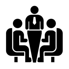 Team Meeting & Group Discussion Icon