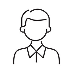 Single icons outline related to avatars for user interface. Icons for web and mobile app. Linear icon collection. Editable stroke. Vector illustration
