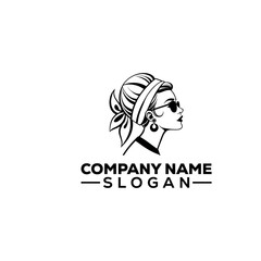 Woman Profile with Laurel Wreath Emblem