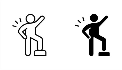 Confidence icons set. Motivation symbol, life skills, self-confident and successful person. vector illustration on white background