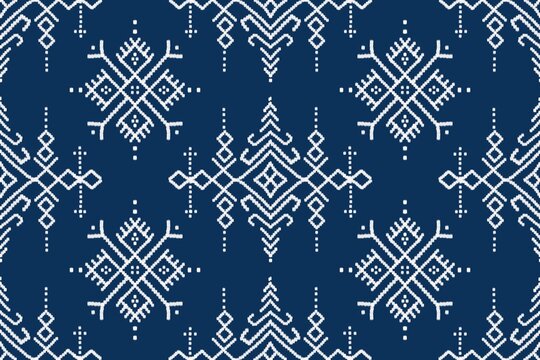 Ikat, Adras - seamless ethnic pattern. Uzbekistan, Tajikistan, Boho, Asia. Vector Illustration for greeting cards, printing for textile design, wallpaper, surface textures