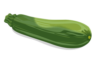 Contemporary Zucchini Collage Element