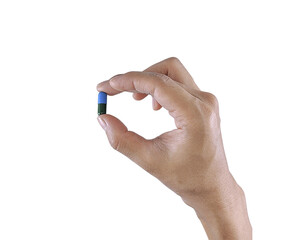Medical dropper with liquid medicine held by hand, suitable for pharmaceutical or home care visuals