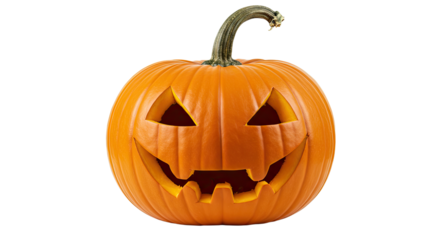 Carved Halloween Pumpkin Jack-o-lantern.