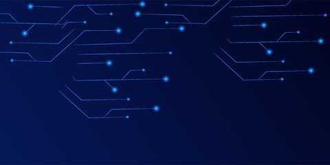 Blue network. Abstract connection on gradient background. 3D Network technology background with dots and lines for desktop. Line background, network technology.