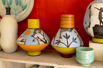 Artist in Ceramics and Pottery Studio working