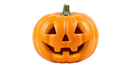 Obraz premium Carved Halloween Pumpkin with Smiling Face 1.