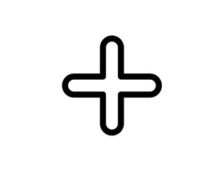 Obraz premium UI Icons 04A : cross, religion, symbol, crucifix, christ, church, sign, icon, plus