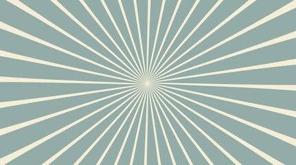 Retro style sunburst radial rays background with vintage color scheme for design templates