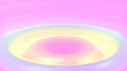 3D render glossy rainbow wave.