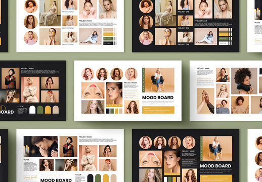 Modern Fashion Photo Collage And Mood Board Template