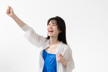 喜ぶ女性