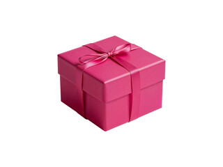 Obraz premium Pink gift box, present, surprise for celebration, occasion, birthday, holiday, wrapped gift, special.