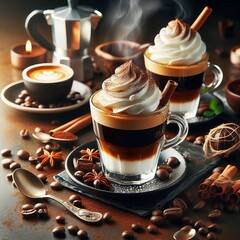 Café con panna Espresso topped with whipped cream