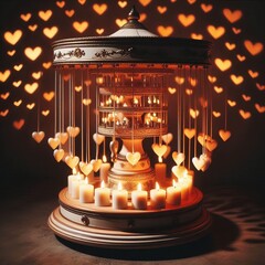 Candle Carousel Rotating carousel of miniature candles casts mov