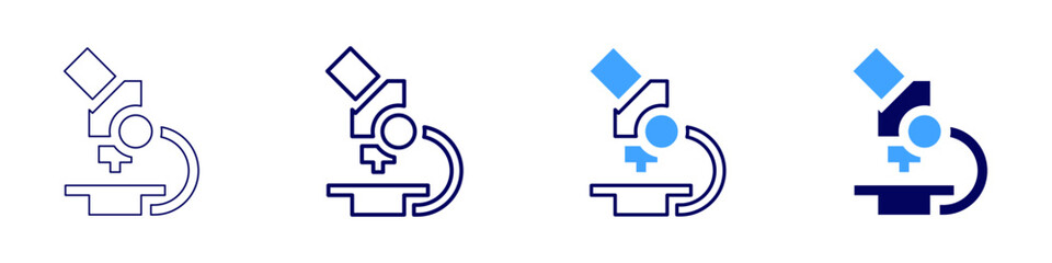 Asteroid exploration icon in 4 different styles. Thin Line, Line, Bold Line, Duotone. Duotone style. Editable stroke