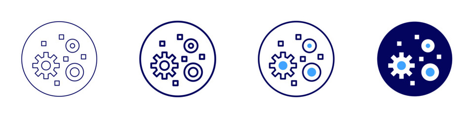 Cell culture icon in 4 different styles. Thin Line, Line, Bold Line, Duotone. Duotone style. Editable stroke