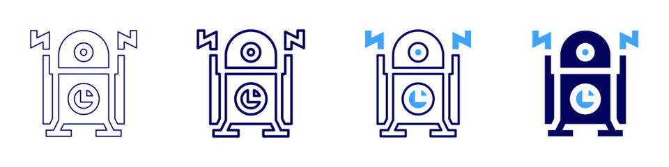 Evolutionary theory icon in 4 different styles. Thin Line, Line, Bold Line, Duotone. Duotone style. Editable stroke