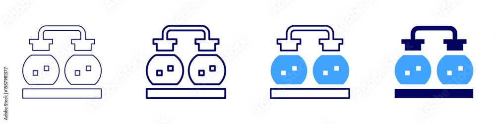 Fototapete Flask api icon in 4 different styles. Thin Line, Line, Bold Line, Duotone. Duotone style. Editable stroke