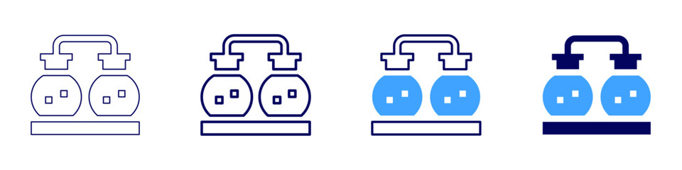 Flask api icon in 4 different styles. Thin Line, Line, Bold Line, Duotone. Duotone style. Editable stroke