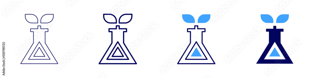 Fototapete Flask headers icon in 4 different styles. Thin Line, Line, Bold Line, Duotone. Duotone style. Editable stroke