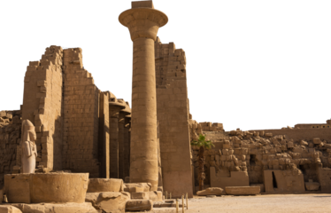 Ancient ruins of the Karnak Temple in Luxor (Thebes), Egypt. The largest temple complex of antiquity in the world. UNESCO World Heritage.